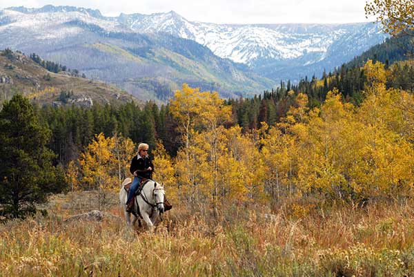 Autumn Vacation Fall Foliage Mountain Colorado Guest Ranch Vista Verde Aspens