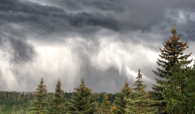 summer storm at Colorado dude ranch
