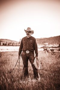 cowboy in a field