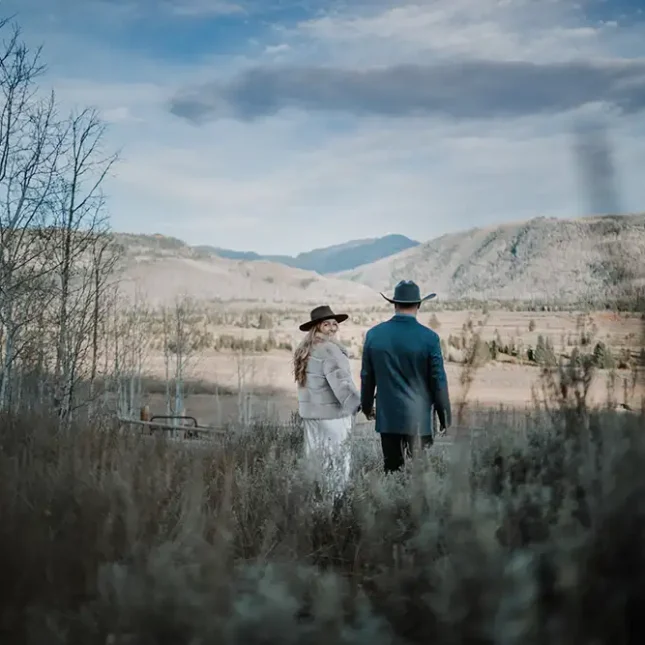 The landing features gorgeous views overlooking the ranch