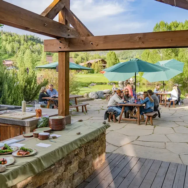 Great Room outdoor patio at Vista Verde Ranch, Colorado Vacation