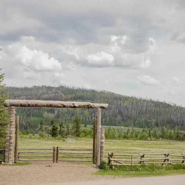 Gorgeous pasture directly in front of our main lodge