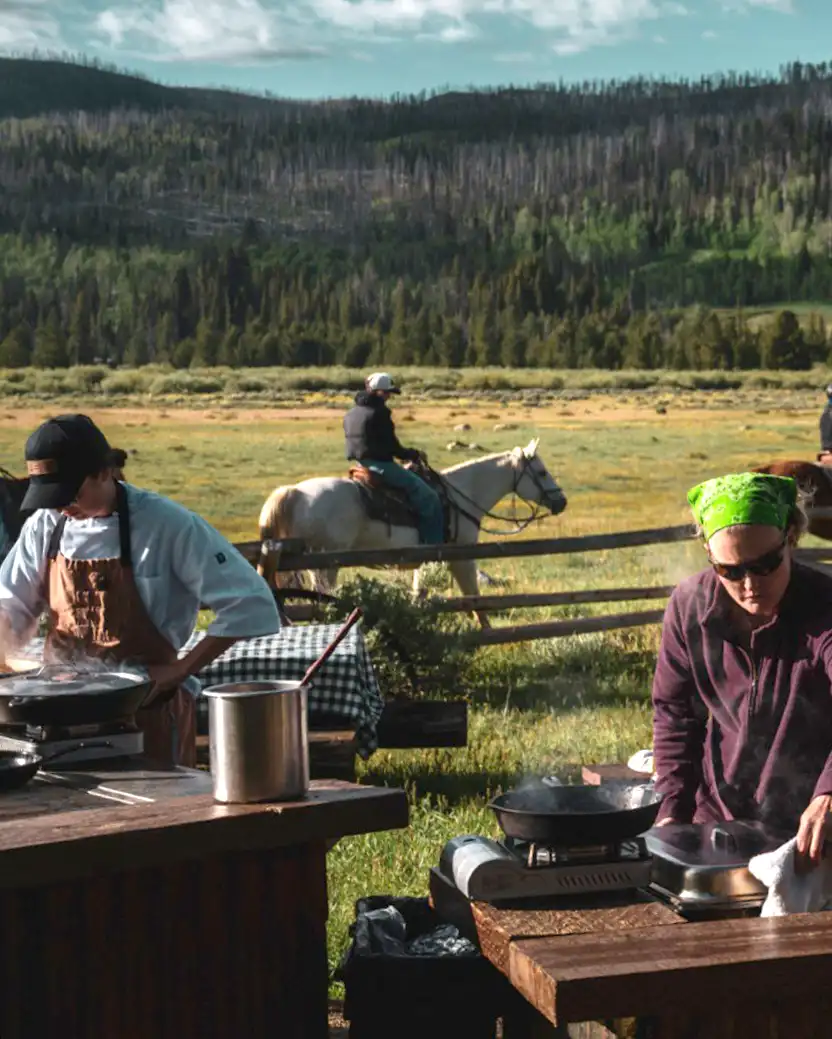 Food and Wine, Vista Verde Ranch, Luxury Colorado Resort, Breakfast Trail Ride, Horseback Riding