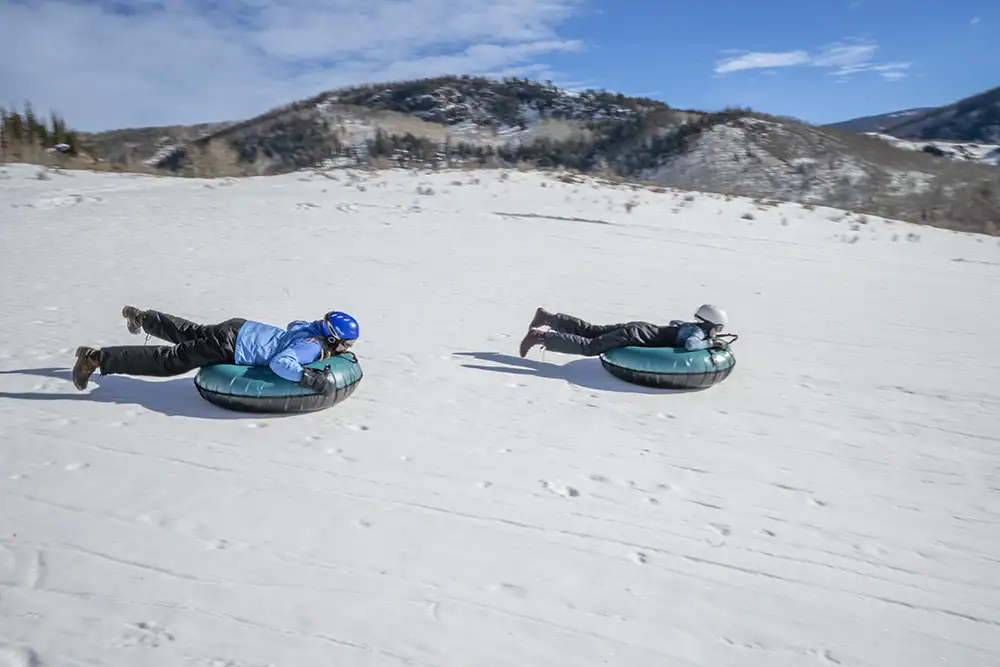 Family Vacations at Vista Verde Resort and Ranch in Colorado, Winter Vacation and Activities, Downhill Snow Tubing