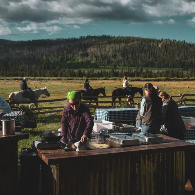Vista Verde Ranch Colorado Luxury Resort Ranch Dining Cookouts Breakfast Ride Horseback