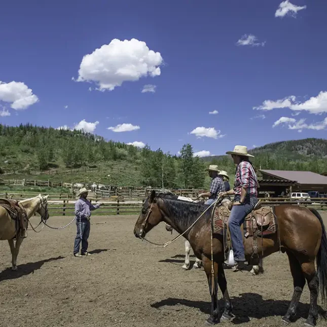 Vista Verde Guest Ranch Colorado Horsemanship Rhythm and Balance Clinic
